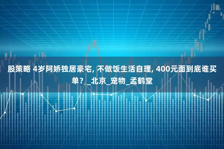 股策略 4岁阿娇独居豪宅, 不做饭生活自理, 400元面到底谁买单？_北京_宠物_孟鹤堂
