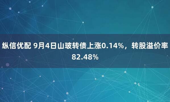 纵信优配 9月4日山玻转债上涨0.14%，转股溢价率82.48%